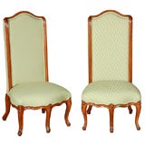 C. 1900 Pair of Five Legged Slipper Chairs