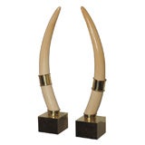 Vintage Faux Ivory Tusks by Chapman