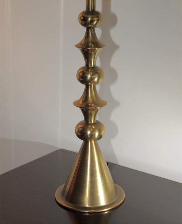 American Pair of Brass Stiffel Lamps