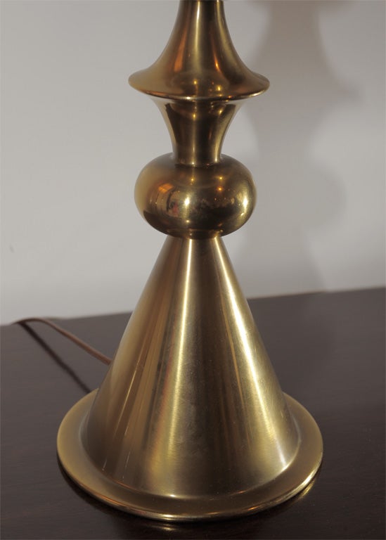 Mid-20th Century Pair of Brass Stiffel Lamps