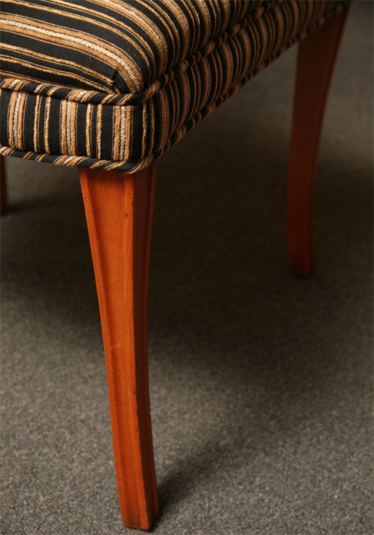 Sleek Tailored 1940s Slipper Side Chairs 2