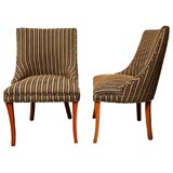 Sleek Tailored 1940s Slipper Side Chairs