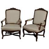 Pair of Walnut Regence Chairs circa 1800