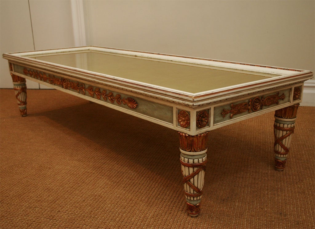 Painted and Parcel Gilt Empire Style Low Table by Maison Jansen 1