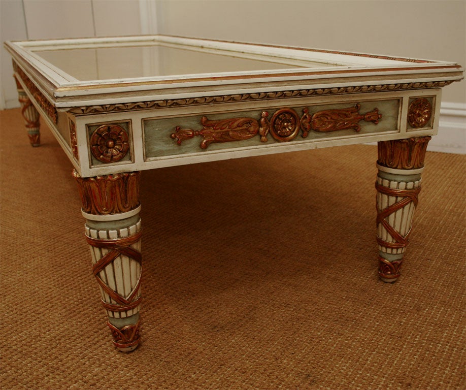 Painted and Parcel Gilt Empire Style Low Table by Maison Jansen 2