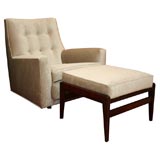 Jens Risom Lounge Chair with Ottoman