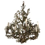 Italian Tole and Crystal Chandelier
