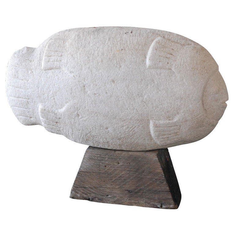 Stone Fish Sculpture at 1stDibs