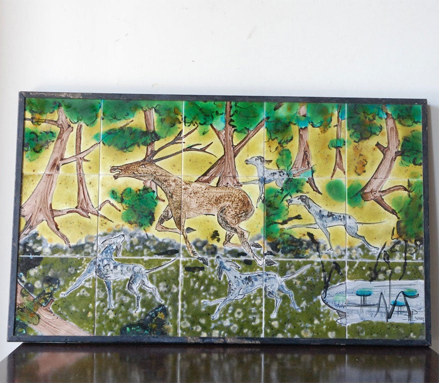 Hand Painted Tile Panel