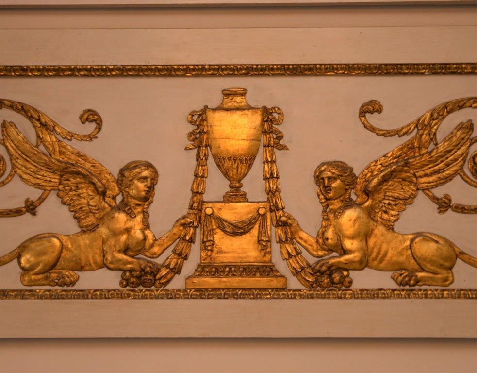 A Series of 3 French Boiserie Panels with Neoclassical Motifs For Sale at 1stdibs