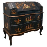 Italian Slant Front Desk with Chinoiserie Decoration