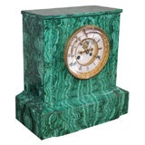 Antique Malachite mantle clock