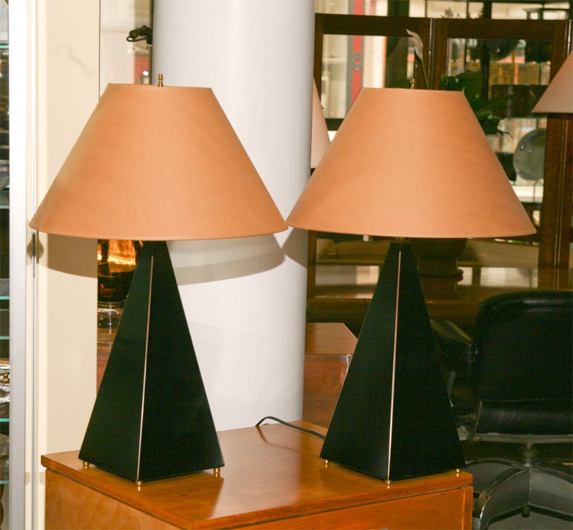Pair of Pyramid lamps