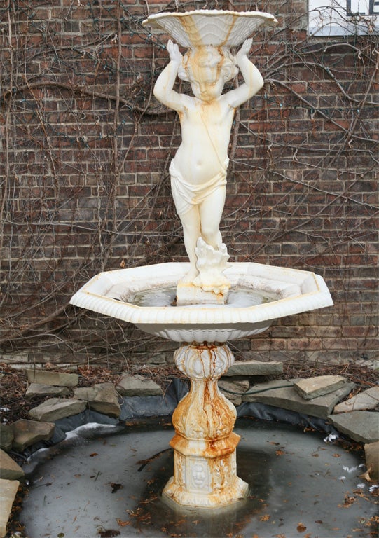 20th Century American Victorian Cast Iron Fountain