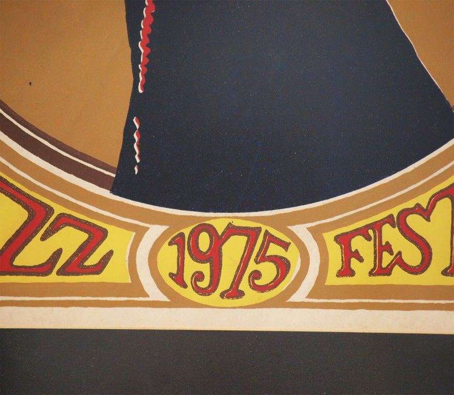Late 20th Century 1975 New Orleans Jazz Festival Poster