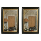 Pair 19th Century Frames with Old Mirror Plate