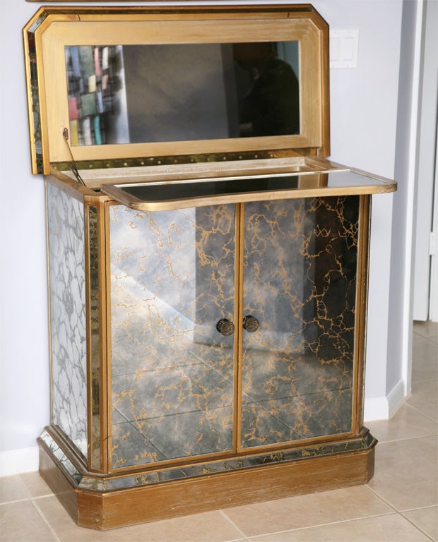 American Mirrored  and Gilt Dry Bar