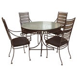 Swank Set of  Four  Armchairs and Table