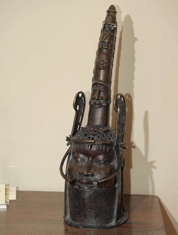 Benin Bronze Büste eines Königs