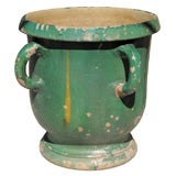 Antique Large Glazed Terracotta Pot