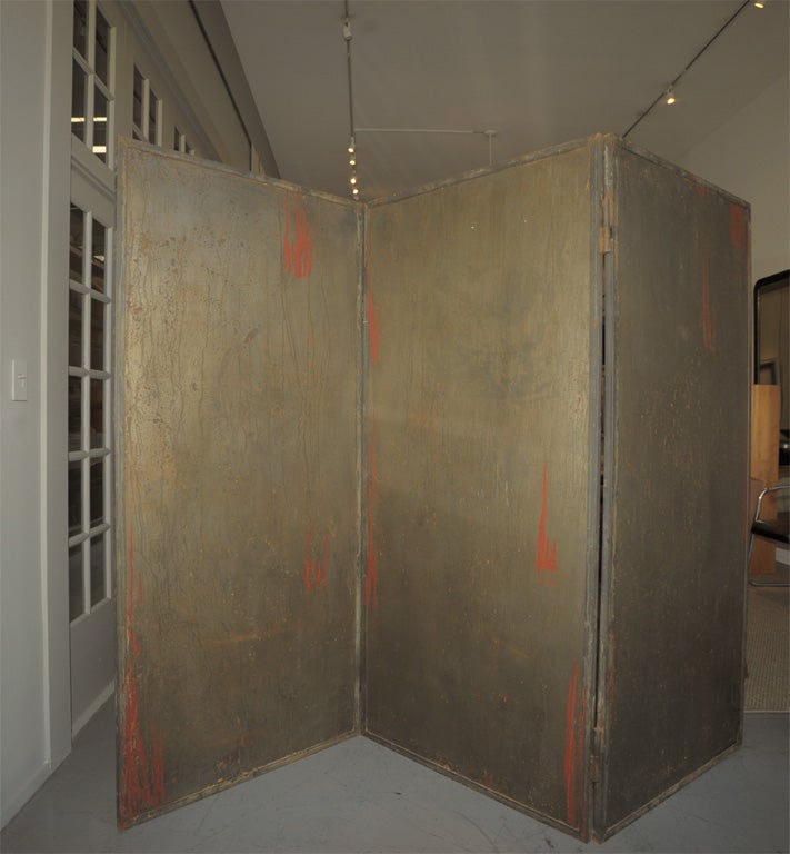 This is an amazing piece to have. Three panels that connect. Fantastic patina.