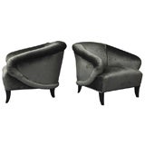 ELEGANT PAIR OF CLUB CHAIRS BY JAMES MONT