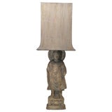 WONDERFUL CARVED FIGURE LAMP BY JAMES MONT