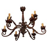 1940
s French Tole Chandelier
