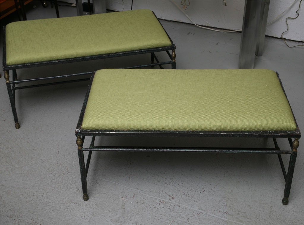 Unknown Pair of Iron Benches in manner of Giacometti