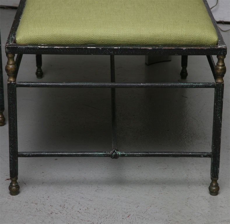 Pair of Iron Benches in manner of Giacometti 1