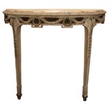 Louis XVI Style Console with Faux Marble Top