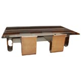 Vintage Monnet Steel 
Glass Coffee Table