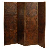 18th C. Leather Screen