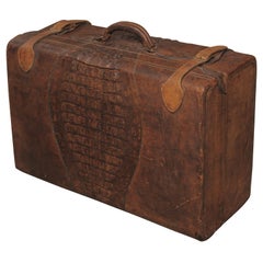 Victorian Travel Case Made of Crocodile Leather