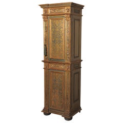 An Exquisite Gilt and Polychrome Florentine Cabinet