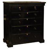 Antique English Oak Chest with Ebonised Finish