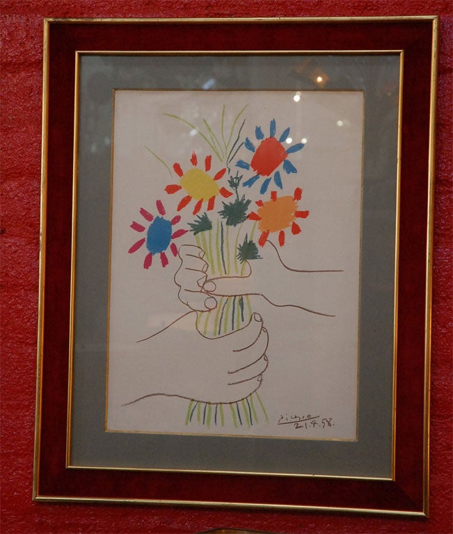 PABLO PICASSO LITHOGRAFIE COULEUR 