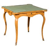 Antique Game Table with Felt Top
