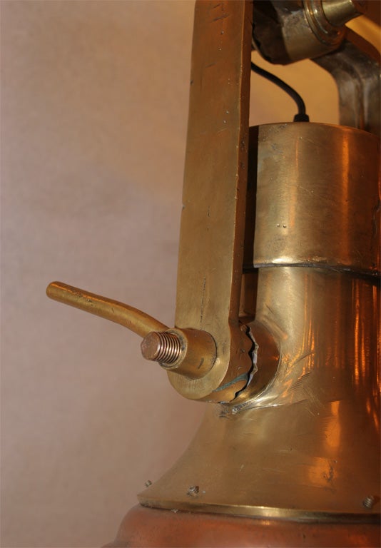20th Century Copper and Brass Ship's Light