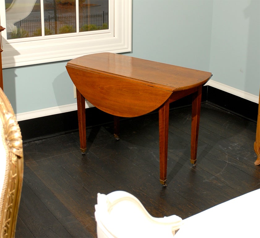 Late 18th Century Directoire Period Cherry, Drop Leaf Table