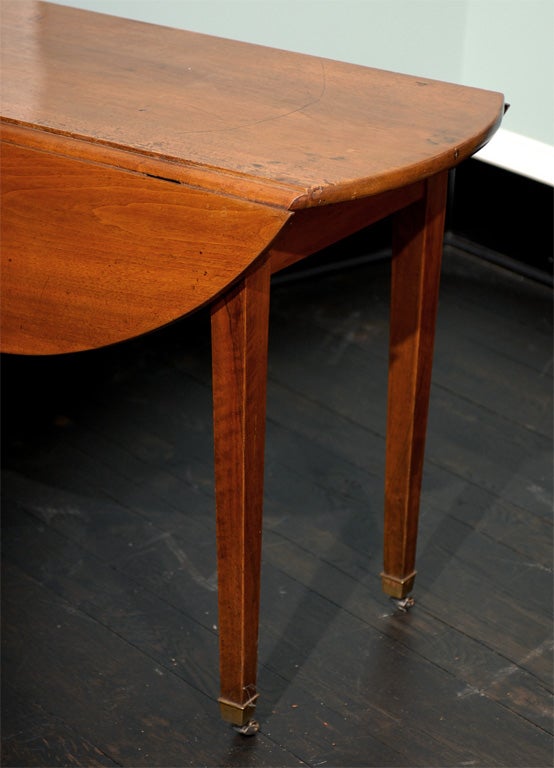 French Late 18th Century Directoire Period Cherry, Drop Leaf Table For Sale