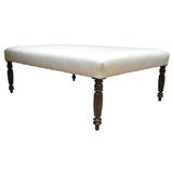 Large 19th Century English Upholstered Coffee Table