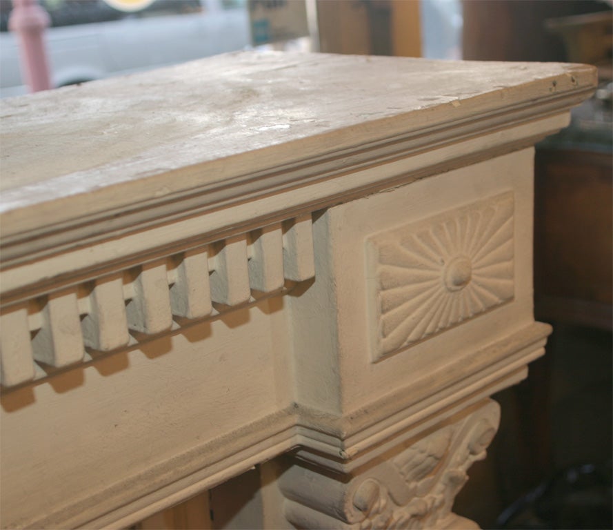 Mahogany Antique Federal Style Fireplace For Sale