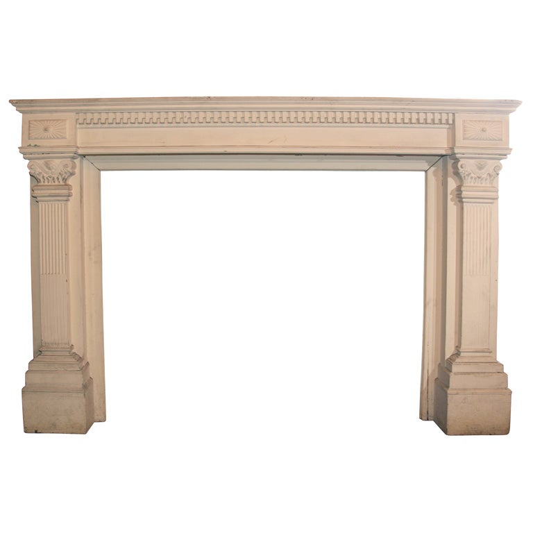 Antique Federal Style Fireplace For Sale