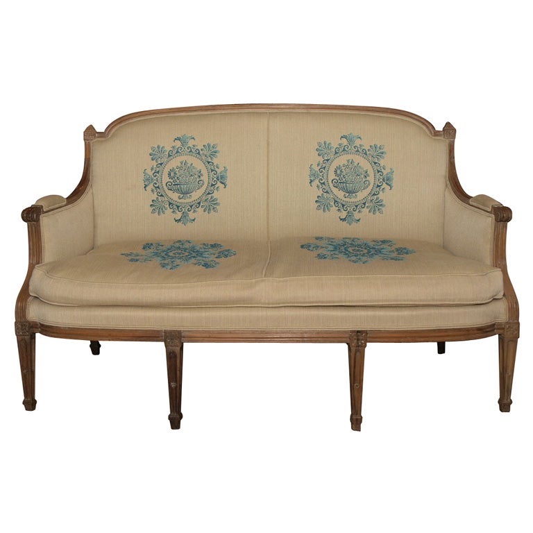 Louis XVI style settee For Sale