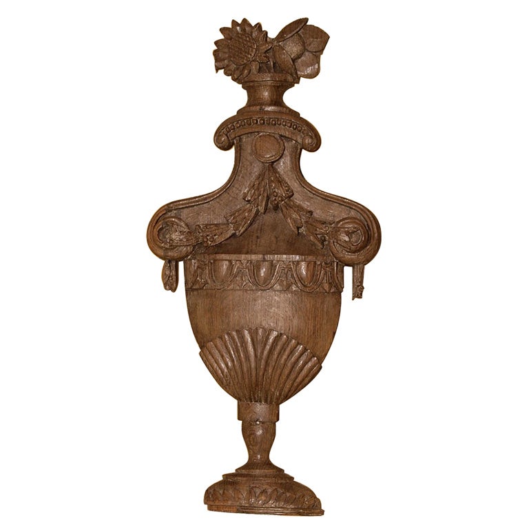 French Carved Wood Ornament For Sale