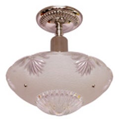 Deco Small Chandelier White Clear Cutchrystal Vintage, Restored 7