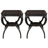 HOLLYWOOD GLAM  SIDETABLES (black lacquer)