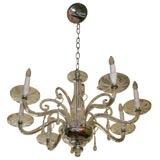 #4223 Murano 8-Arm Clear Glass Chandelier