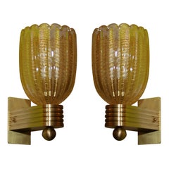 #4135
Barovier
Toso
Murano Gold Dust Glass Wall Sconces #4135
Barovier
Toso
Murano Gold Dust Glass Wall Sconces